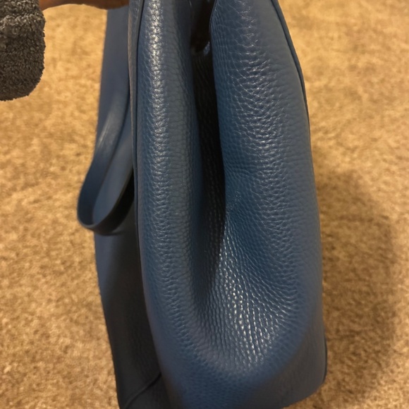 Dagne Dover Leather Allyn Tote Medium Ash Blue - Picture 6 of 10